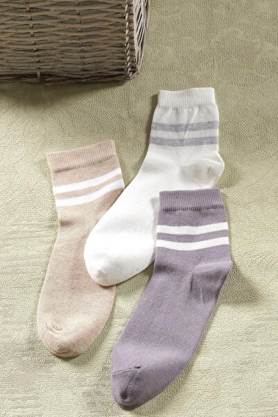 Znp Home 3 Pairs Unisex Striped Long Socks | Extra Soft Unisex Cotton Sock Socks
