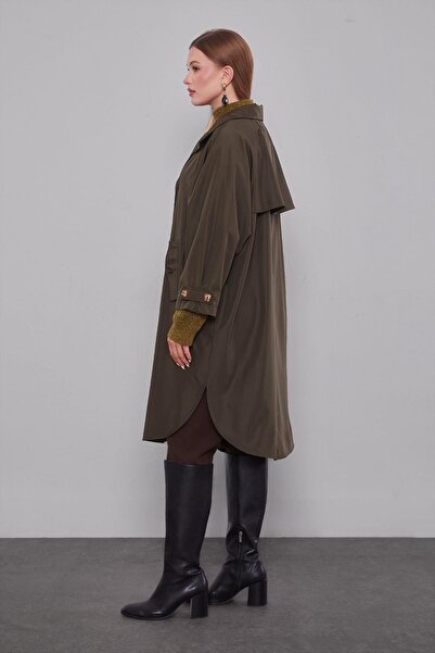 Levidor Χακί oversized Τρεντσόκοτ