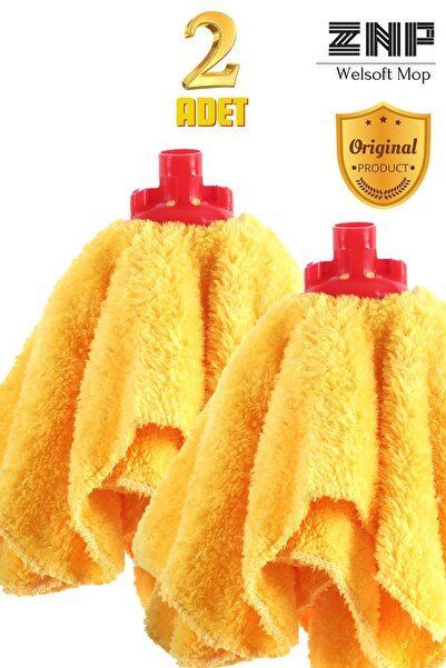 Znp Home Welsoft Balerin Mop Yedek Başlıklı 2 Adet Sarı Mop, Papas 45x60