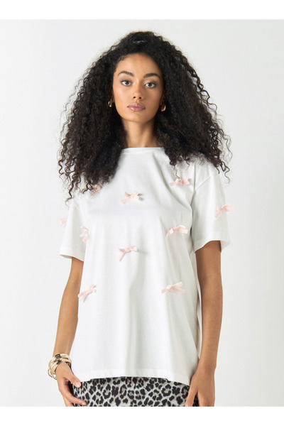 2Xtremz تي شيرت مزين بفيونكة وأكمام قصيرة