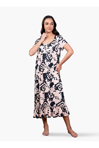 Aadaraya فستان نوم بطبعة زهور