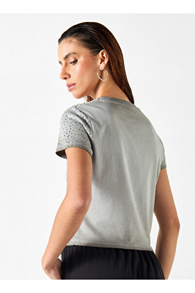 2Xtremz Embellished T-shirt with Short Sleeves