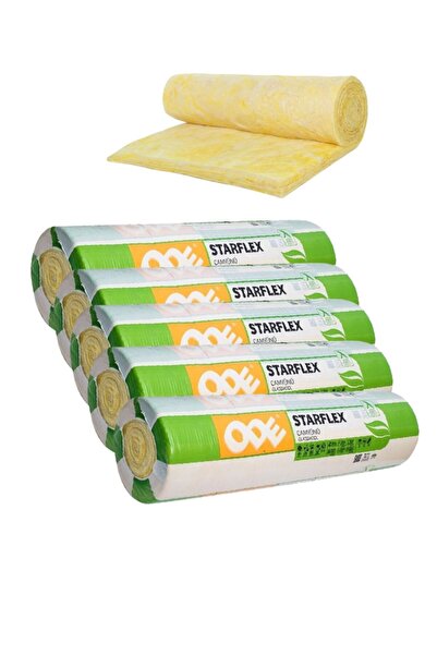 ODE Cam Yünü İzocam Çatı Şiltesi Folyosuz 5 Adet, 10cm Kalınlık, 48m2 Alan Kapatır