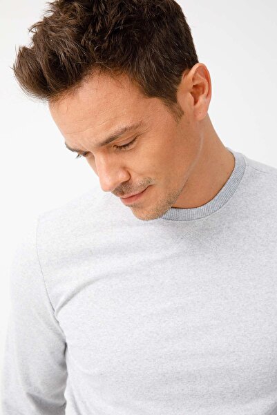 İgs A.Grey Modernfit pentru bărbați / Model foarte strâns guler rotund Swea tricou