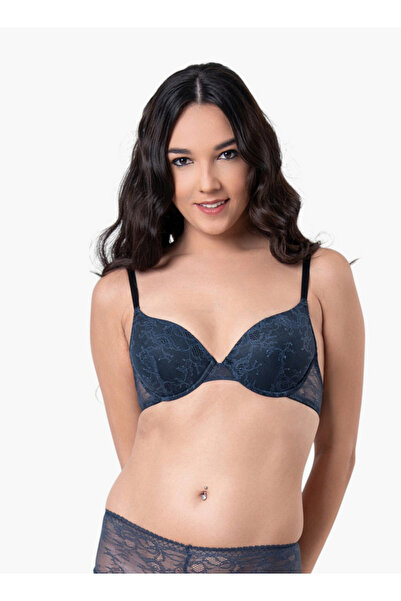 Aadaraya حمالة صدر بتفاصيل من الدانتيل مع إغلاق بخطاف وعين