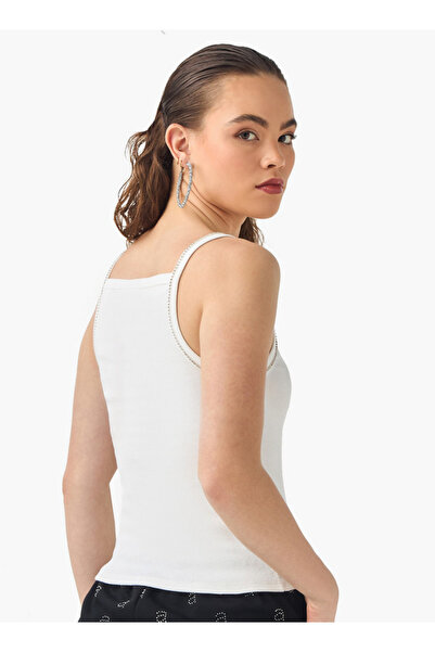 2Xtremz Embellished Tank Top with Square Neck