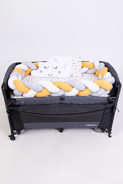 Cozibo Braided Park Crib Sleeping Set Wooden Braided Crib Set Suitable for All Cribs 70X110 70X120 70X130 60X120