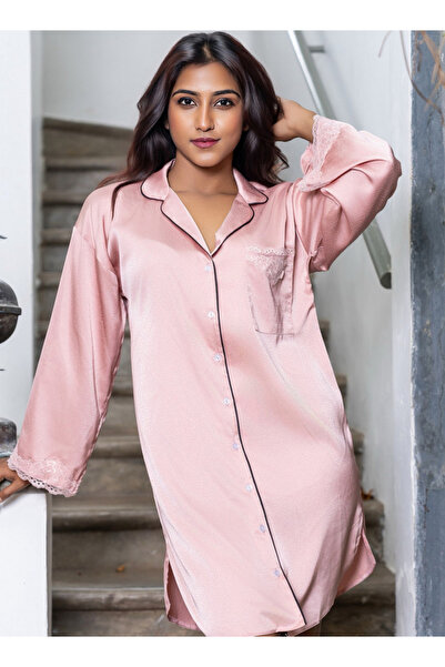 Aadaraya Nighty Short Notch Collar