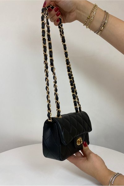 BK Bags & Accessories Mini Quilted Knitted Chain Women's Hand and Shoulder Bag (Check the Dimensions and Place Your Order)