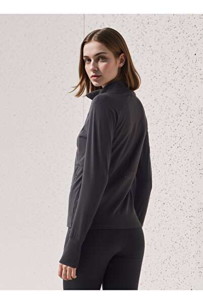 Adot Panelled Jacket with Long Sleeves and Zip Closure