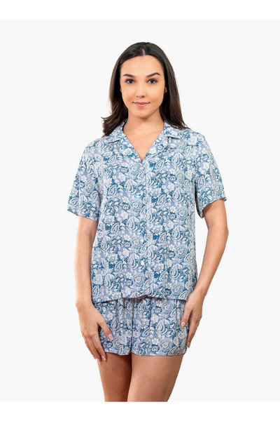 Aadaraya طقم بيجامات قصير كلاسيكي من Ss