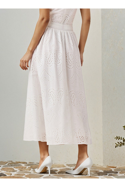2Xtremz Schiffli Embroidered Midi Skirt