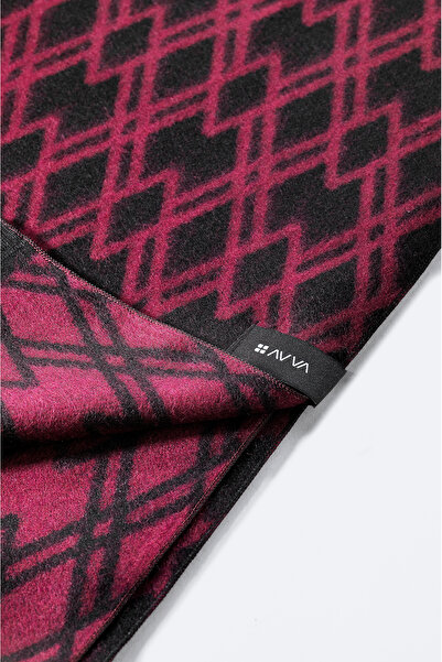 Avva Ανδρικό σάλι με φούντα μπορντό A32Y9427