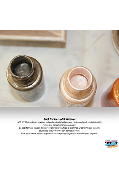 ART IST AURA Metalik Sedefli ve Vernikli Akrilik Boyalar - 509 Menekşe