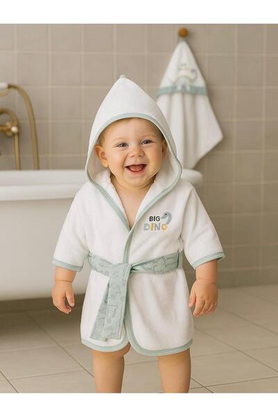 BYS BABY FASHION طقم رداء حمام للأطفال حديثي الولادة من القطن بنسبة 100% مناس...