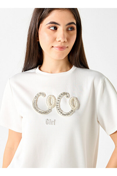 2Xtremz Embellished T-shirt With Crew Neck And Short Sleeves