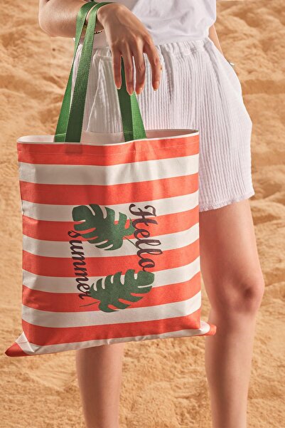 Znp Home Hello Summer Pattern Printed Beach Bag