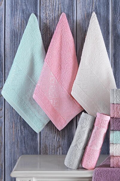 Zeynep Tekstil Aura | Set of 12 30x50 Cm Hand and Face Towels | Kitchen Towel