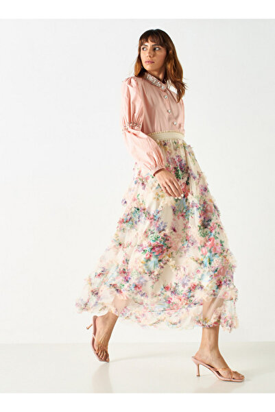 2Xtremz All-over Floral Print Skirt With Ruffles And Elasticated Waistband