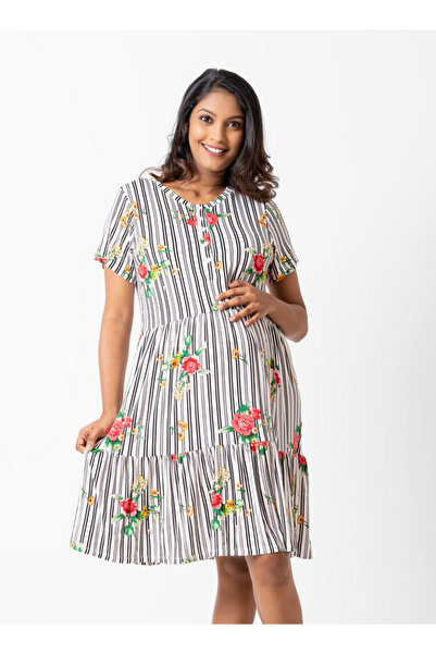 Aadaraya All-over Floral Print Maternity Sleepshirt