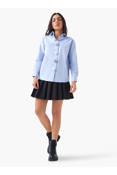 2Xtremz Floral Accent Shirt with Long Sleeves