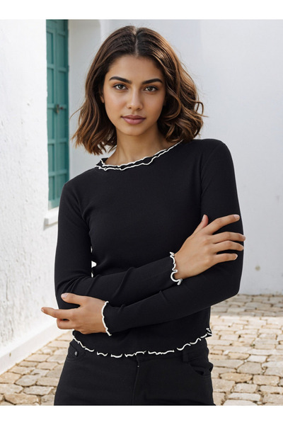 2Xtremz Ribbed Top with Contrast Piping