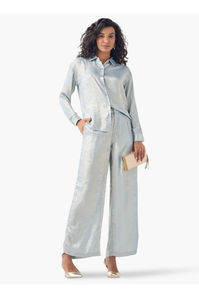 2Xtremz Textured Wide Leg Pants With Pockets