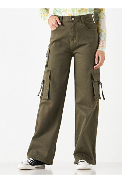 2Xtremz Wide Leg Cargo Jeans With Pockets