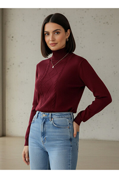 2Xtremz Textured High Neck Tricot Sweater