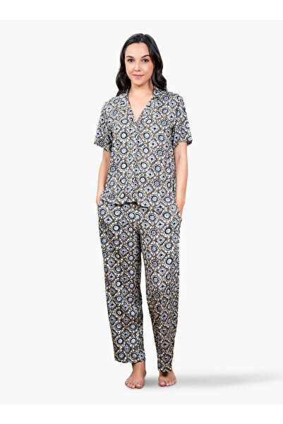 Aadaraya طقم بيجامة مطبوع