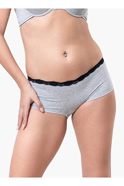 Aadaraya Lace Detail Boyshort Briefs with Elasticated Waistband
