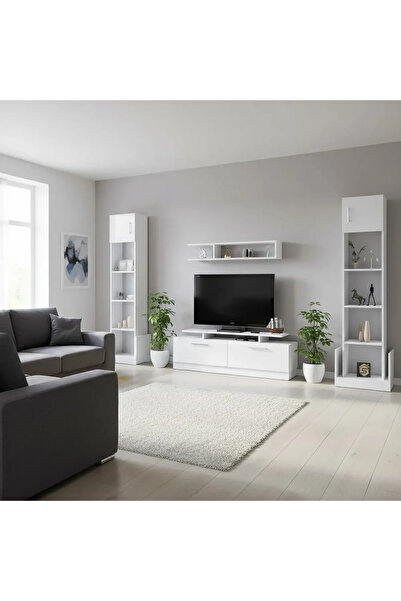Stylish Home White wall-mounted TV cabinet - TV05
