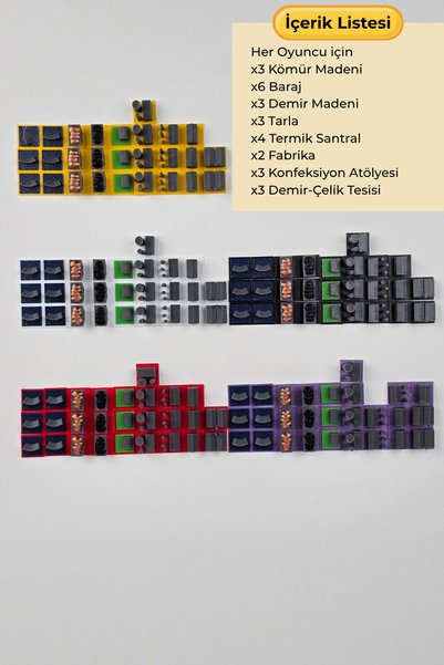 UQMO 3D Enterprises Detail Set Compatible with Inkblot Board Game – 135 Pieces Box Game Accessory