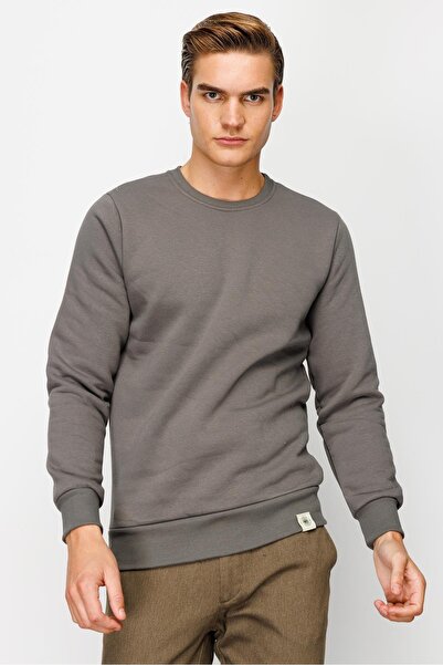 İgs Men's Dark Gray Crew Neck Sweatshirt