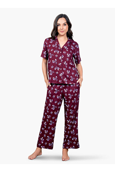 Aadaraya طقم بيجامة بطبعة زهور