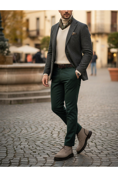 Caffcas Hakiki Deri Süet Vizon Erkek Bot 5201