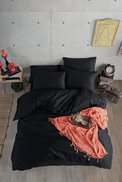 Zeynep Tekstil Royal Black Ranforce Tek Kişilik Nevresim Seti