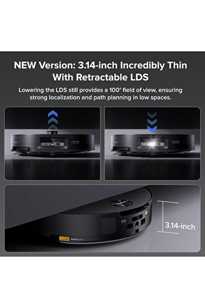 Roborock Saros 10 Akıllı Robot Süpürge ve Mop, 22.000Pa Emiş Gücü, Engel Algılama, Dolaşmayan Ana Fırça