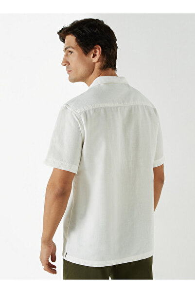 ECKO Unltd Solid Camp Collar Linen Blend Shirt