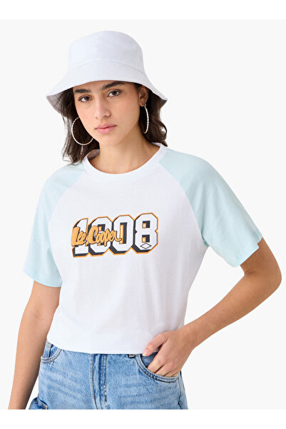 Lee Cooper Lee Cooper Printed T-shirt with Crew Neck and Raglan Sleeves