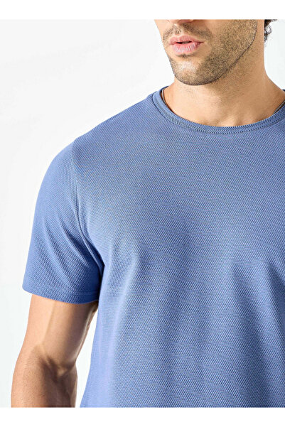 Iconic Textured Knit T-shirt With Short Sleeves