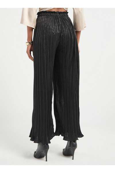 FAV Textured Wide Leg Pants with Elasticated Waistband