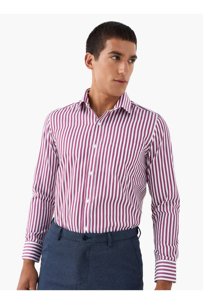 FAV Regular Fit Striped Shirt with Long Sleeves