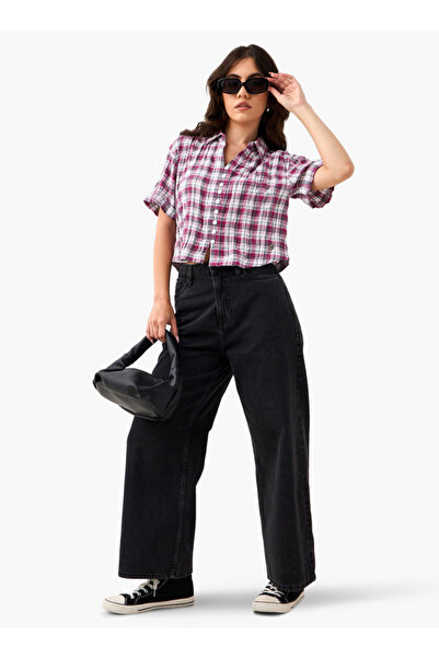 Lee Cooper Regular Fit Collared Checked Shirt