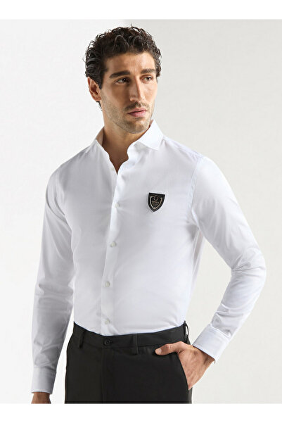 Emperor Emperor Waffle Textured Dobby Shirt with Collar