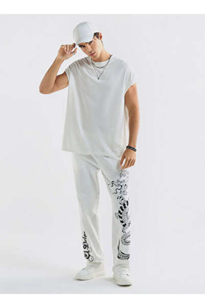 FAV Typographic Print T-shirt with Crew Neck and Short Sleeves