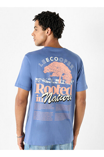 Lee Cooper تي شيرت مطبوع برقبة دائرية وأكمام قصيرة
