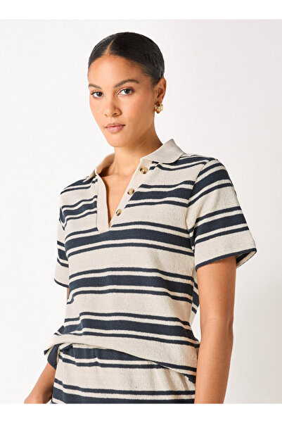Lee Cooper Striped Polo T-shirt With Short Sleeves