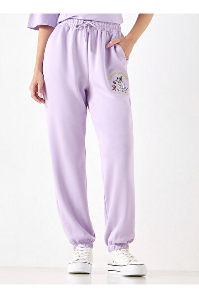 SP Characters Tom and Jerry Embroidered Joggers with Drawstring Closure and Pockets