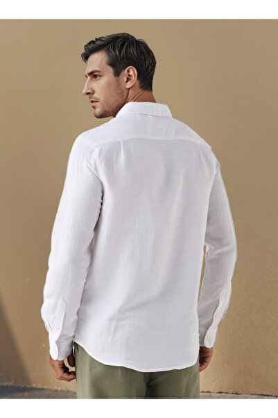 FAV Regular Fit Linen Blend Shirt